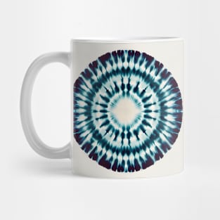 Japanese Shibori Indigo Blue Tie Dye Circle Mug